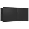 vidaXL Meubles TV suspendus 3 pcs Noir 60x30x30 cm