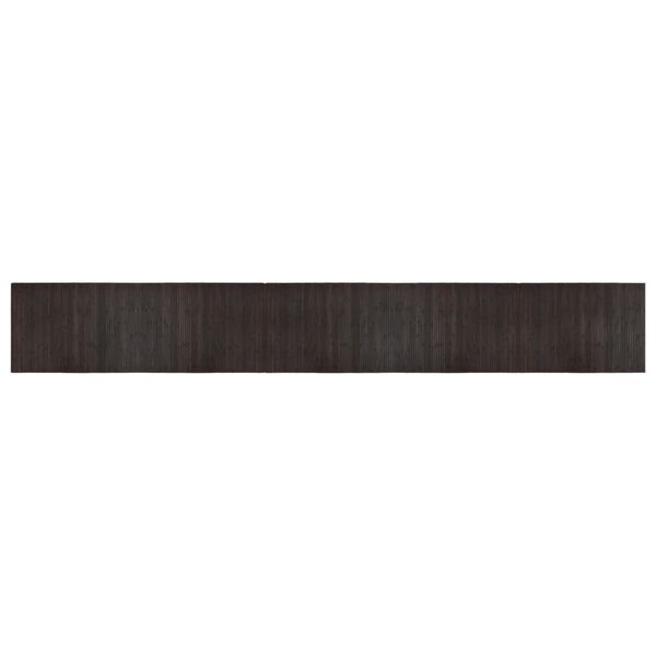vidaXL Tapis rectangulaire marron fonc&eacute; 70x500 cm bambou