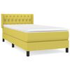 vidaXL Sommier &agrave; lattes de lit avec matelas Vert 90x190 cm Tissu