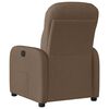 vidaXL Fauteuil inclinable &eacute;lectrique Marron Tissu