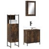 vidaXL Ensemble de meubles de salle de bain 3 pcs Ch&ecirc;ne fum&eacute;