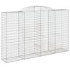 vidaXL Paniers &agrave; gabions arqu&eacute;s 17 pcs 300x50x180/200 cm fer galvanis&eacute;