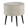 Venture Home Pouf Pot 40x40x40 cm Velours Noir et beige clair