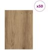 vidaXL Panneaux d&eacute;coratifs 50 pcs Ch&ecirc;ne artisanal 15 x 21 x 0,27 cm