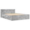 vidaXL Cadre de lit et t&ecirc;te de lit sans matelas gris b&eacute;ton 120x190 cm