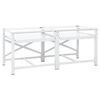 vidaXL Double socle pour machine &agrave; laver &eacute;tag&egrave;res coulissantes blanc