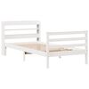 vidaXL Cadre de lit avec t&ecirc;te de lit sans matelas blanc 100x200 cm