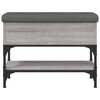 vidaXL Banc &agrave; chaussures sonoma gris 62x32x45 cm bois d'ing&eacute;nierie