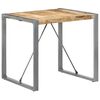 vidaXL Table &agrave; manger 80x80x75 cm bois de manguier brut
