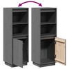 vidaXL Buffet haut Gris 37x34x110 cm Bois massif de pin