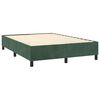 vidaXL Sommier &agrave; lattes de lit matelas et LED Vert fonc&eacute; 140x190 cm