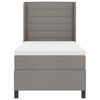vidaXL Lit &agrave; ressorts avec matelas Taupe 200 x 80 cm tissu