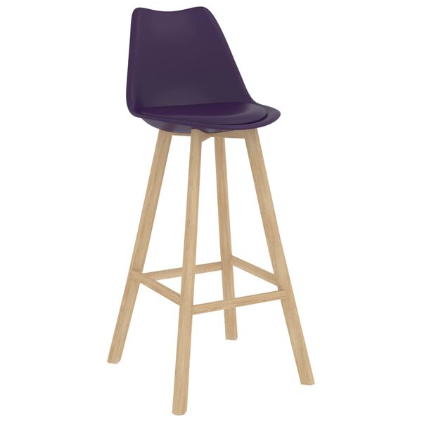 vidaXL Tabourets de bar lot de 2 violet fonc&eacute; similicuir