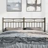 vidaXL T&ecirc;te de lit m&eacute;tal noir 150 cm