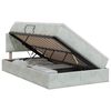 vidaXL Lit de Rangement Gris clair 120 x 200 cm Velours