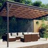 vidaXL Salon de jardin 9 pcs avec coussins Marron R&eacute;sine tress&eacute;e