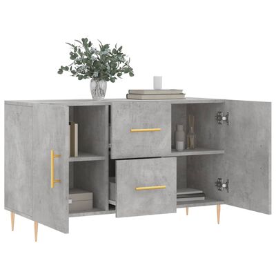 vidaXL Buffet gris béton 100x36x60 cm bois d'ingénierie