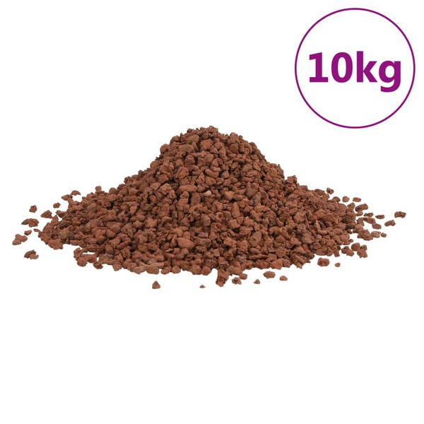 vidaXL Roches volcaniques 10 kg rouge 5-8 mm