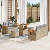 vidaXL Ensemble de canap&eacute; de jardin 8 pcs Beige et Gris clair