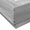 vidaXL Cadre de lit et lumi&egrave;res LED sans matelas sonoma gris 120x190cm