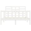 vidaXL Cadre de lit sans matelas blanc 140x200 cm bois de pin massif