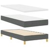 vidaXL Lit &agrave; ressorts avec matelas Gris fonc&eacute; 200 x 90 cm Polyester