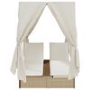 vidaXL Transat double R&eacute;glable Beige 205 x 129 x 200 cm polyrotin