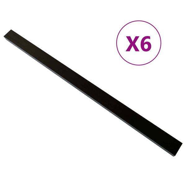 vidaXL Solives de terrasse 6 pcs Noir 170x8,5x4,5 cm WPC