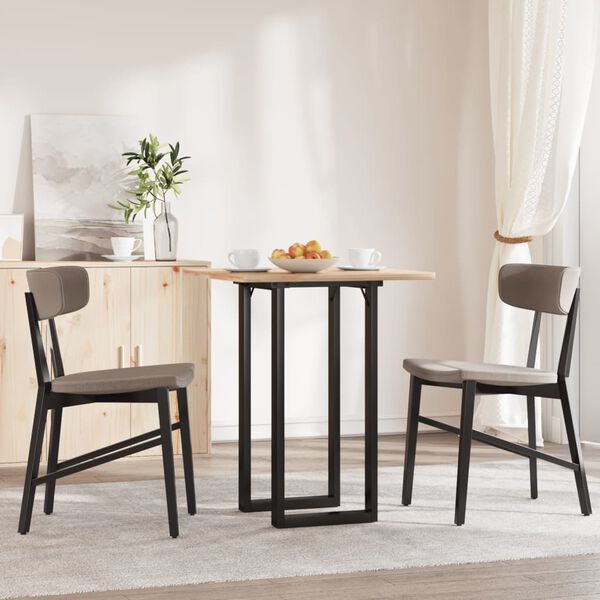 vidaXL Pieds de table &agrave; manger cadre en O 40x40x73 cm acier