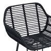vidaXL Chaise de bar 2 pcs Noir 55 x 52 x 105 cm Rotin et m&eacute;tal
