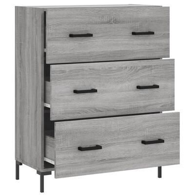 vidaXL Buffet sonoma gris 69,5x34x90 cm bois d'ingénierie