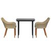 vidaXL Ensemble de salle &agrave; manger pour jardin 3 pcs Beige polyrotin