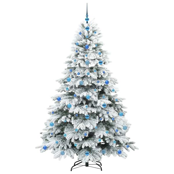 vidaXL Sapin de No&euml;l artificiel avec 300 LED Blanc 210 cm PE et PVC