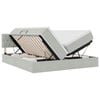 vidaXL Lit de rangement LED avec matelas Gris clair 180 x 200 cm
