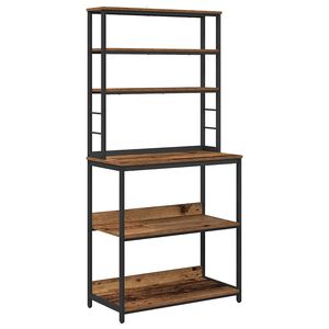 vidaXL &Eacute;tag&egrave;re de cuisine 5 niveaux 80 x 40 x 168 cm Bois d'ing&eacute;nierie