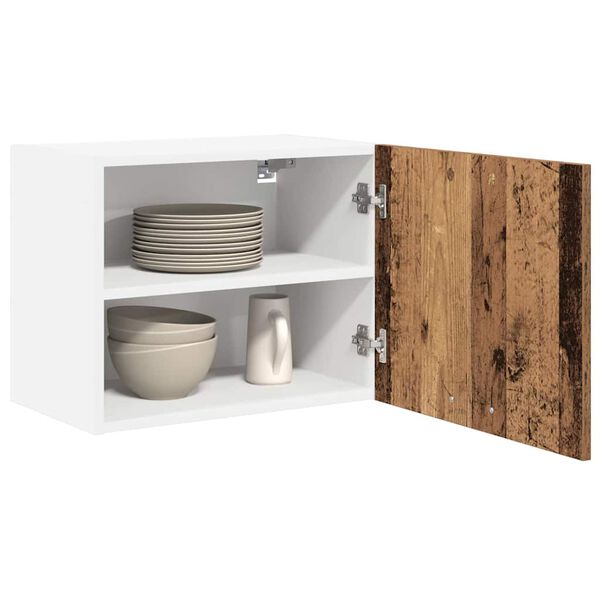 vidaXL Armoire suspendue Bois ancien et Blanc 50 x 31 x 40 cm