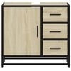 vidaXL Armoire lavabo de salle de bain ch&ecirc;ne sonoma bois d'ing&eacute;nierie