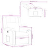 vidaXL Fauteuil inclinable &eacute;lectrique taupe tissu
