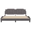 vidaXL Cadre de lit sans matelas Zadar gris 180x200 cm similicuir