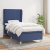 vidaXL Sommier &agrave; lattes de lit avec matelas Bleu 90x200 cm Tissu
