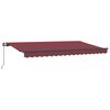 vidaXL Auvent R&eacute;tractable Bordeaux 350 x 200 cm tissu
