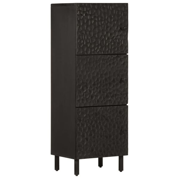 vidaXL Buffet noir 40x33x110 cm bois de manguier massif