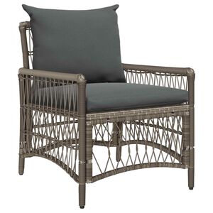 vidaXL Chaise de jardin Gris polyrotin