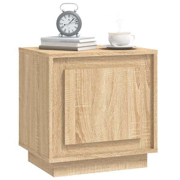 vidaXL Table de chevet ch&ecirc;ne sonoma 44x35x45 cm bois d'ing&eacute;nierie