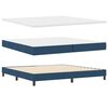 vidaXL Lit boxspring avec matelas avec matelas Bleu 200 x 200 cm tissu