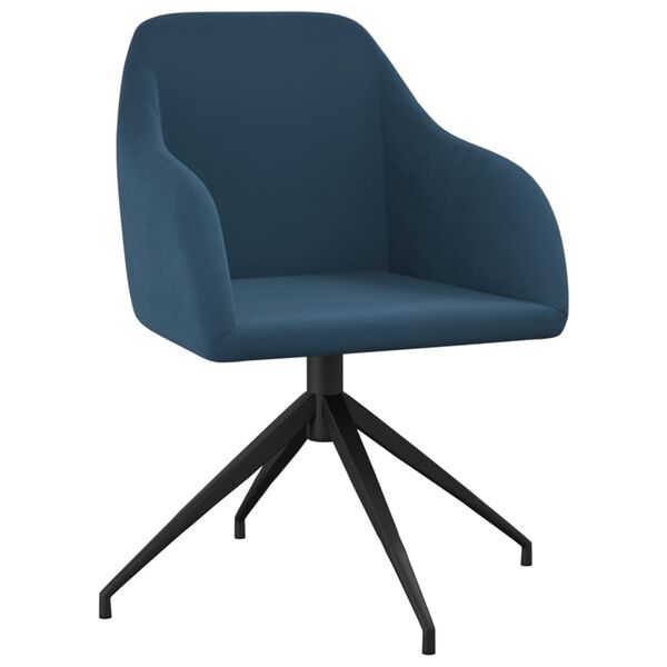 vidaXL Chaises &agrave; manger lot de 6 bleu velours