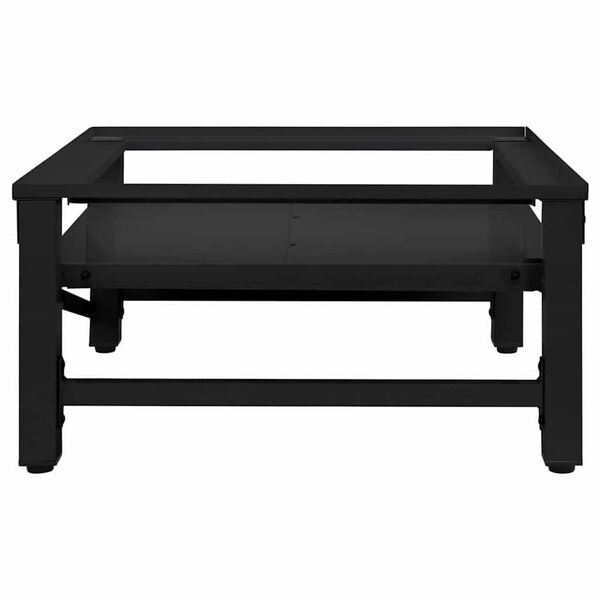 vidaXL Socle pour machine à laver avec étagère coulissante Blanc