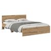 vidaXL Cadre de lit Ch&ecirc;ne artisanal 140 x 190 cm Bois d'ing&eacute;nierie
