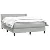 vidaXL Sommier &agrave; lattes de lit et matelas gris clair 160x210cm velours