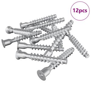 vidaXL Vis confirmat 12 pcs Argent&eacute; &Oslash;7 x 50 mm M&eacute;tал